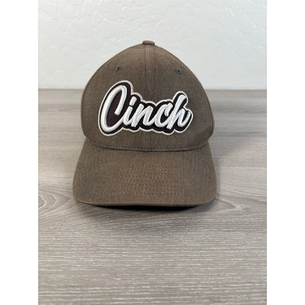 Cinch Western Wear Brown Flex Fit Small-Medium Men's Baseball Style Hat- EUC‎